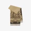 Burberry Tower Bridge Cashmere Scarf In Sand