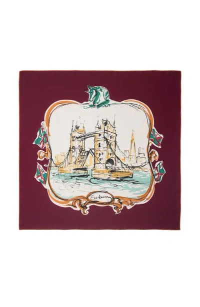 Burberry Tower Bridge Silk Scarf In Multi