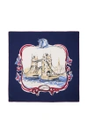 Burberry Tower Bridge Cashmere Silk Scarf In Knight