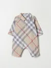 Burberry Check-pattern Romper In Grau