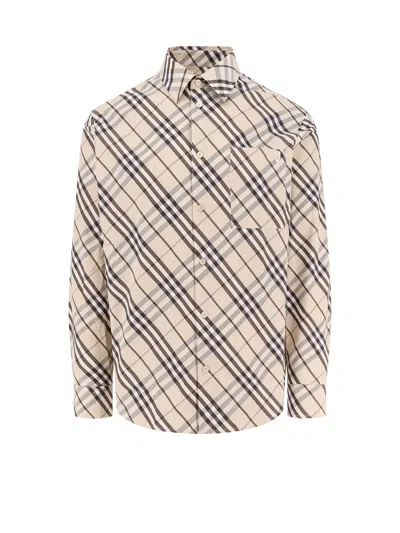 Burberry Vintage Check Long-sleeved Shirt In Multicolor