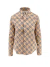 Burberry Cropped Check Cotton Shirt