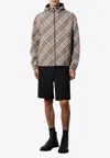Burberry Trafford Reversible Windbreaker Jacket In Gray