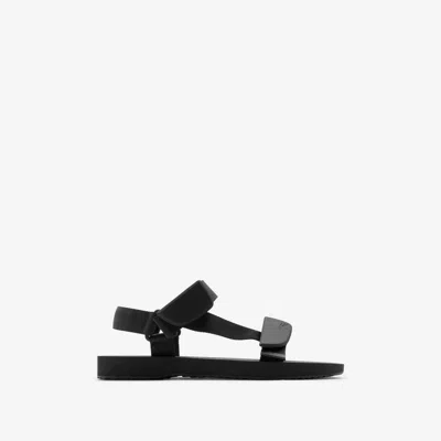 Burberry Trek Sandals In Black