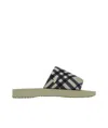 Burberry Beige Check Trek Sandals In Nude