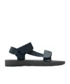 Burberry Trek Sandals With Shield Buckles In Black