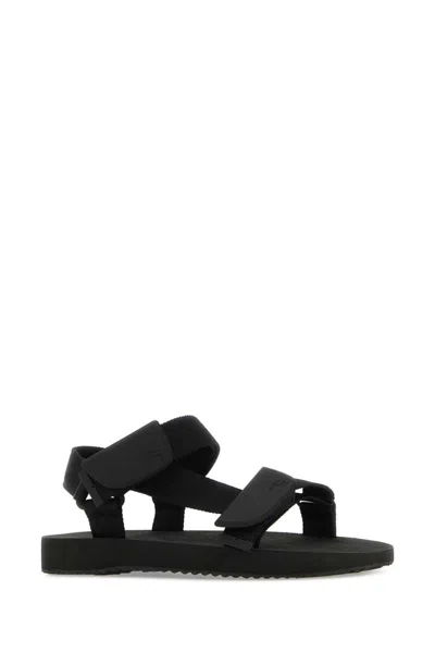 Burberry Trek Velcro Strap Detailed Sandal In Black