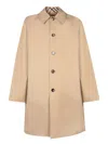 Burberry Reversible Gabardine Car Coat In Beige