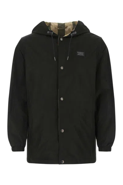 Burberry Black Polyester Sports Jacket In Green