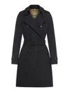 Burberry Kensington Double-breasted Trench Coat In Black