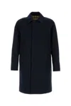 Burberry Camden Heritage Organic Cotton Coat In Blue