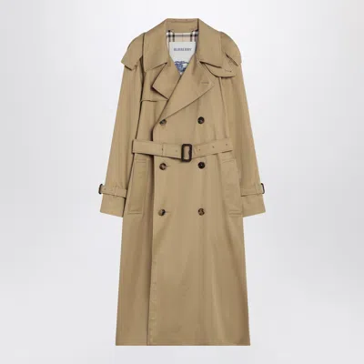 Burberry Raglan-sleeve Belted Trench Coat In Brown
