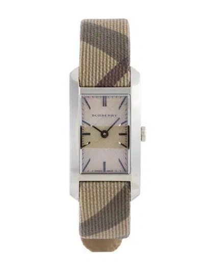 Pre-owned Burberry Trench Check Watch In Multi
