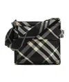 Burberry Trench Checked Crossbody Bag In Black