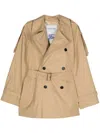 Burberry Cotton Waterproof Trench Coat In Nude & Neutrals
