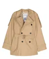 Burberry Cotton Waterproof Trench Coat In Beige