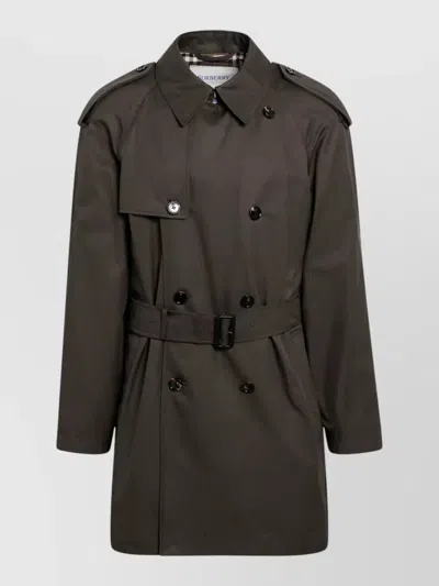 Burberry Leadenham Mid-length Gabardine Trench Coat In Brown