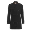 Burberry Kensington Heritage Medium And Long Style Windbreaker In Black