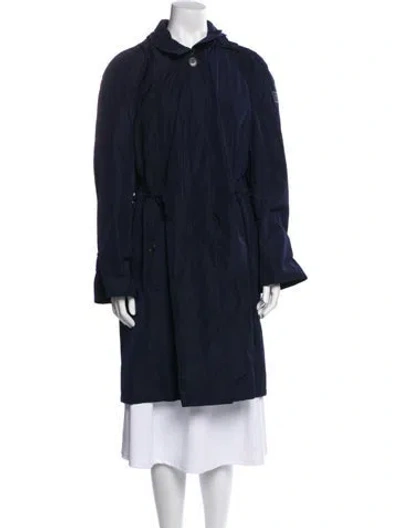 Pre-owned Burberry Trench Coat In Blue