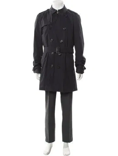 Pre-owned Burberry Trench Coat In Blue