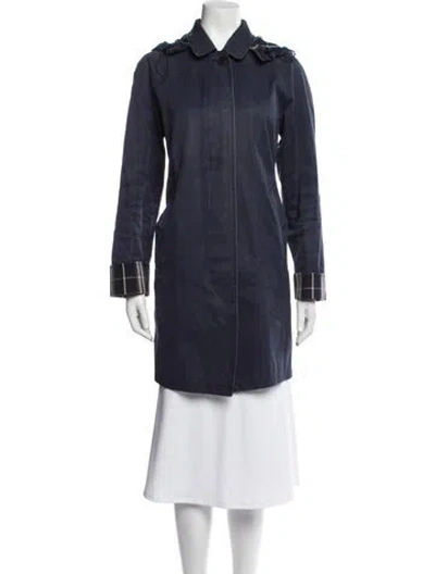 Pre-owned Burberry Trench Coat In Blue