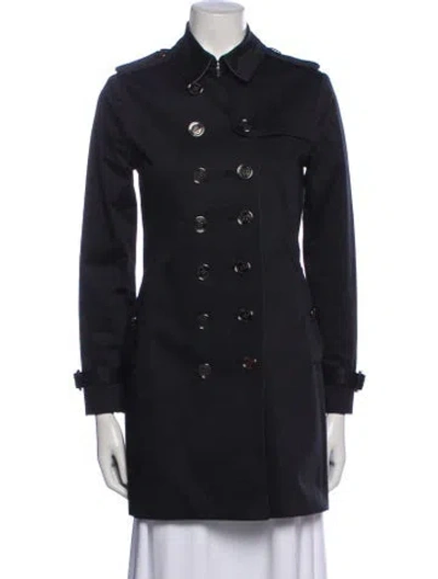 Pre-owned Burberry Trench Coat In Blue