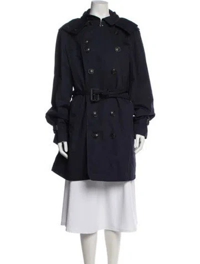 Pre-owned Burberry Trench Coat In Blue