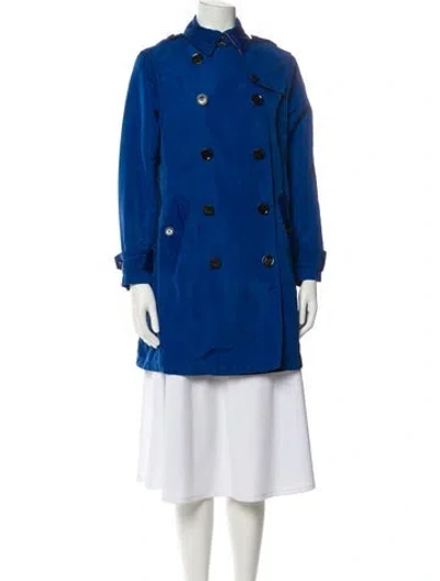 Pre-owned Burberry Trench Coat In Blue