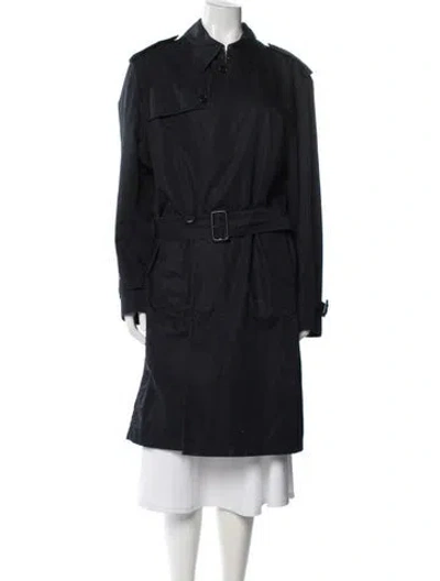 Pre-owned Burberry Trench Coat In Blue