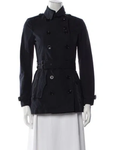 Pre-owned Burberry Trench Coat In Blue