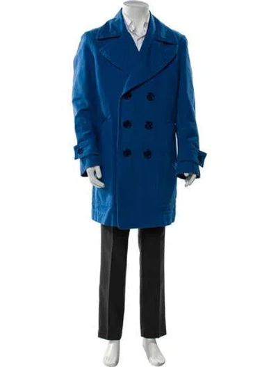Pre-owned Burberry Trench Coat In Blue