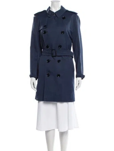 Pre-owned Burberry Trench Coat In Blue