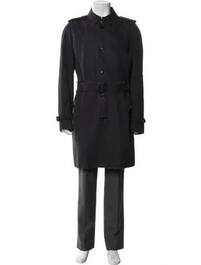 Pre-owned Burberry Trench Coat In Blue
