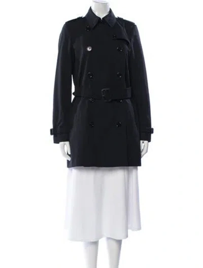 Pre-owned Burberry Trench Coat In Blue