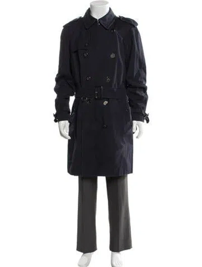 Pre-owned Burberry Trench Coat In Blue