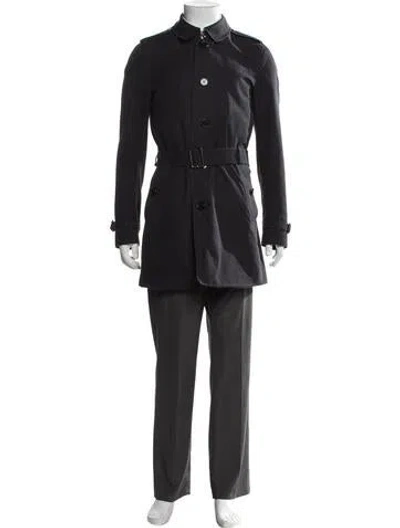 Pre-owned Burberry Trench Coat In Blue