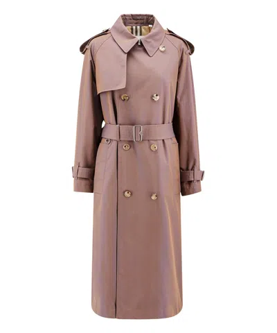 Burberry Trench Coat In Brown