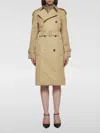 Burberry Cotton Double-breasted Short Trench Coat In Beige