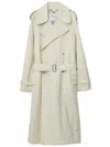 Burberry Long Trench In Nude & Neutrals