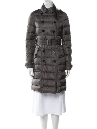 Pre-owned Burberry Trench Coat In Gray