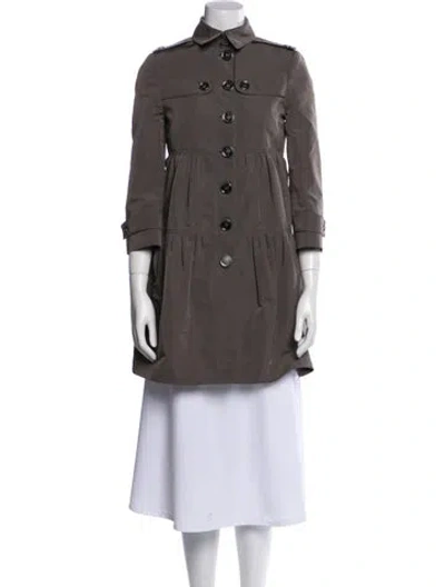 Pre-owned Burberry Trench Coat In Gray