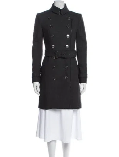 Pre-owned Burberry Trench Coat In Gray