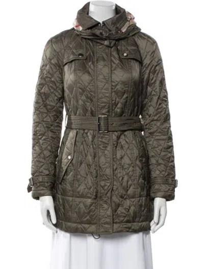 Pre-owned Burberry Trench Coat In Gray