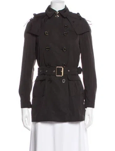 Pre-owned Burberry Trench Coat In Gray