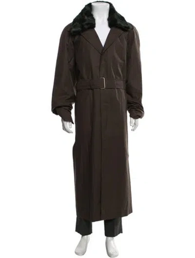 Pre-owned Burberry Trench Coat In Green