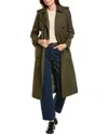 Burberry Castleford Double-breasted Trench Coat In Green