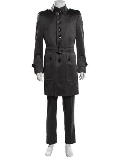 Pre-owned Burberry Trench Coat In Grey