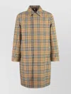 Burberry Trench Coat In Cotton Check Motif In Multi