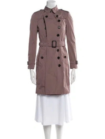 Pre-owned Burberry Trench Coat In Purple