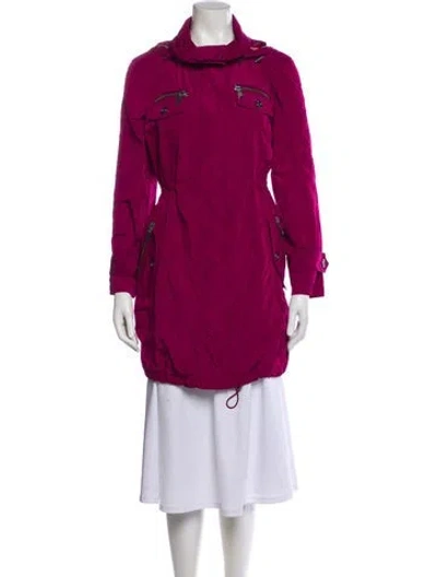 Pre-owned Burberry Trench Coat In Purple